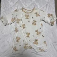 【匿名配送】クマ柄ベビーロンパース 70cm