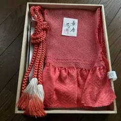 帯揚げと帯締セット 赤　美品　和装　金属糸　絹100% 成人式　お祝
