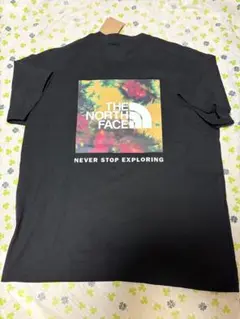 THE NORTH FACE Tシャツ XL 黒 バックプリント スクエアロゴ