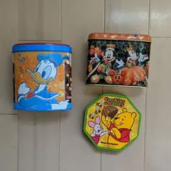 ディズニーランド　2005年ハロウィン・ドナルド・プーさん　缶ケース３個セット