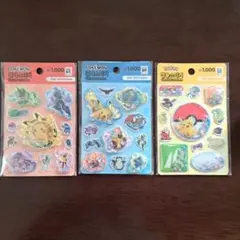 韓国ダイソー限定　ポケモンウォーターステッカー2種、カプセルステッカー1種セット