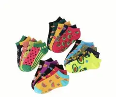 フルーツデザインアンクルソックスセット