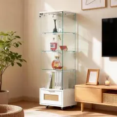 大型コレクションケース 4段単扉タイプ LEDライト付き WHITE 大型コレクションケース 4段単扉タイプ LEDライト付き WHITE - メルカリ