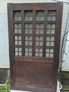 【明治〜大正期】蔵戸 腰板欅一枚板 引戸仕様 古民家 店舗什器 で大活躍‼︎　1120×2105 明治〜大正期】蔵戸 腰板欅一枚板 引戸仕様 古民家 店舗什器 で大活躍