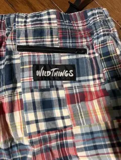 ワイルドシングスマドラスチェッククライミングクロップドパンツWILDTHINGS