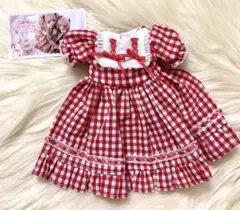 ディーラー様製 チェックワンピース MDD 1/4ドールサイズ お洋服