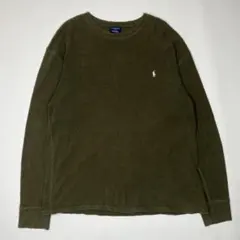 90s ラルフローレン サーマル ロンT XL 古着 ポニー 長袖 tシャツ
