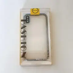 iPhone X / XS ケース クリア メタリック ブルー カバー