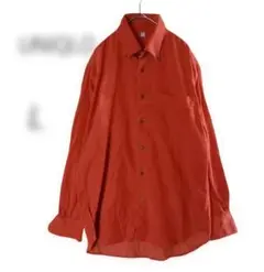 【UNIQLO】 ユニクロ　コーディロイシャツ オレンジ L