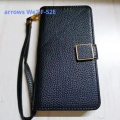 arrows We2 F-52E ケース カバー 手帳型 ブラック