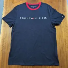 TOMMY HILFIGER ロゴ Tシャツ Lサイズ ネイビー
