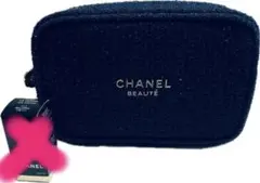 CHANEL BEAUTE ネイビー クリスマス限定ポーチ　ノベルティ