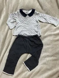 〈古着〉プチバトー 長袖トップスとパンツセット