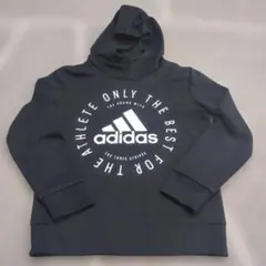 adidas アディダス パーカー フード付き 黒 140㌢