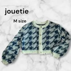 jouetie ジュエティ ハウンドトュース柄 クロップドニット Mサイズ