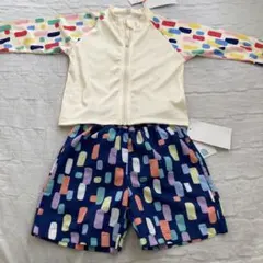 新品未使用 西松屋ベビー水着セット（ラッシュガード＋ショートパンツ）