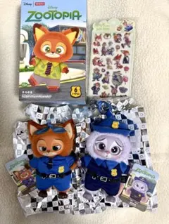 MINISO ズートピア ニック ジュディ 警察官 2体セット シール無料 新品
