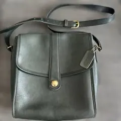 OLD COACHオールドコーチ　グリーンレザーヴィンテージバッグ　USA製