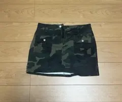迷彩柄デニムタイトスカート