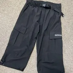 OUTDOOR ブラックカーゴハーフパンツ