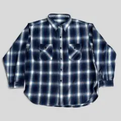 VH NAVY OMBRE CHECK flannel shirt Mサイズ