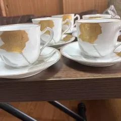 極美品】大倉陶園 皇居の花シリーズ「楓（かえで）」トリオセット 