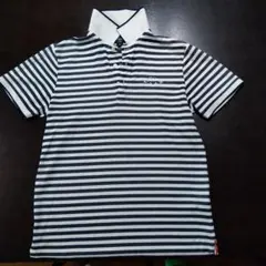 Callowayストライプデザインのポロシャツ、快適なポリエステル素材。