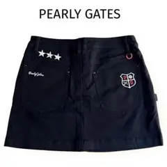 美品⭐️PEARLY GATES パーリーゲイツ　ストレッ チスカート　黒　ゴルフ