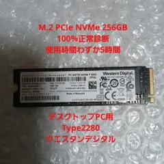 WD M.2 PCIe NVMe 256GB SSD 100%正常診断