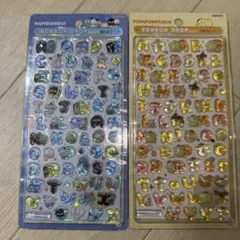 檸*檬様 ボンボンドロップシール　もじ　はぴだんぶい　ポムポムプリン 2枚セット