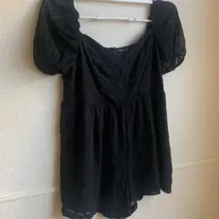 SHIEN CURVE【２ＸＬ】パフスリーブ オールインワン