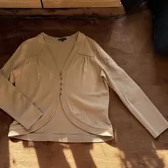 ◎SHIPS　シップス　カーディガン　ボレロ　羽織り　ベージュ　Mサイズ