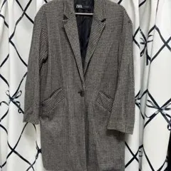 ZARA チェック柄 ロングコート