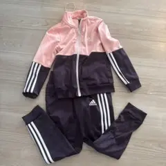 adidas ジャージ 130cm ピンク/ダークグレー　セット
