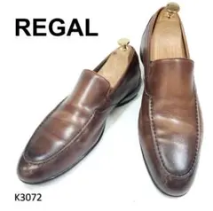 リーガル　ヴァンプ　ドライビングシューズ　本革　レザー　ダークブラウン　26cm