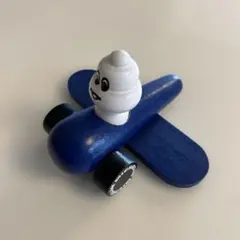 【レア新品】ミシュラン★木製飛行機のおもちゃ★Michelinビバンダム レトロ