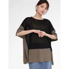 匿名送料込新品★ヤマダヤ　MEDOC 配色シアードルマンニット ニットセーターのサムネイル