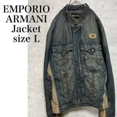 00' EMPORIO ARMANI ヴィンテージデニムバイカージャケット Lのサムネイル