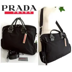 美品 プラダスポーツ 2way ナイロン ビジネスバッグ 鞄 レディース メンズ