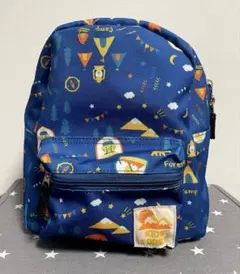 KIDS FORET キッズ リュック キャンプ柄 ブルー男の子のサムネイル