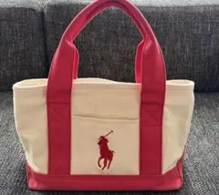 Ralph Lauren トートバッグ アイボリー/ピンク
