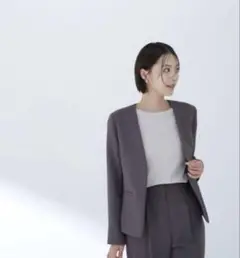 9/30迄‼️新品【NATURAL BEAUTY BASIC】ノーカラージャケット