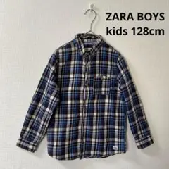 ZARA BOYSザラボーイズ　チェック長袖フランネルシャツ　128㎝　おまけ付