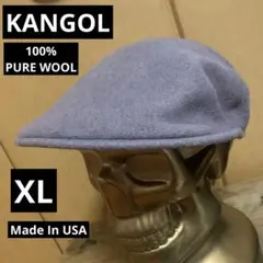 アメリカ製　KANGOL 100％　ピュアウール　ハンチングキャップ　XL