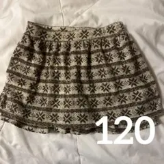 グローバルワーク　秋冬柄　キュロット付スカート Lサイズ　120cmくらい