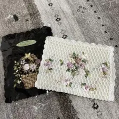 新品未使用　ポーチ　巾着　手作り　レース編み　ハンドメイド