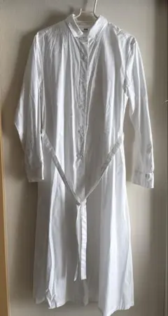 ユニクロ コットンAラインシャツワンピース Mサイズ