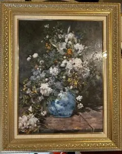 【新品未使用】ルノワール　春の花　15号　立体複製画 ルノワール・『春の花束』・絵画・複製・レプリカ・No.240711-43
