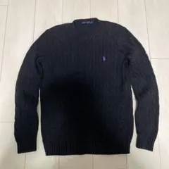ラルフローレン　ブラック　Lサイズ　長袖　ケーブルニット