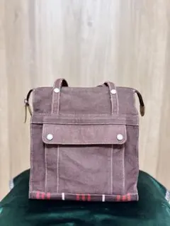 【美品】BURBERRY-トートキャンバスバッグ